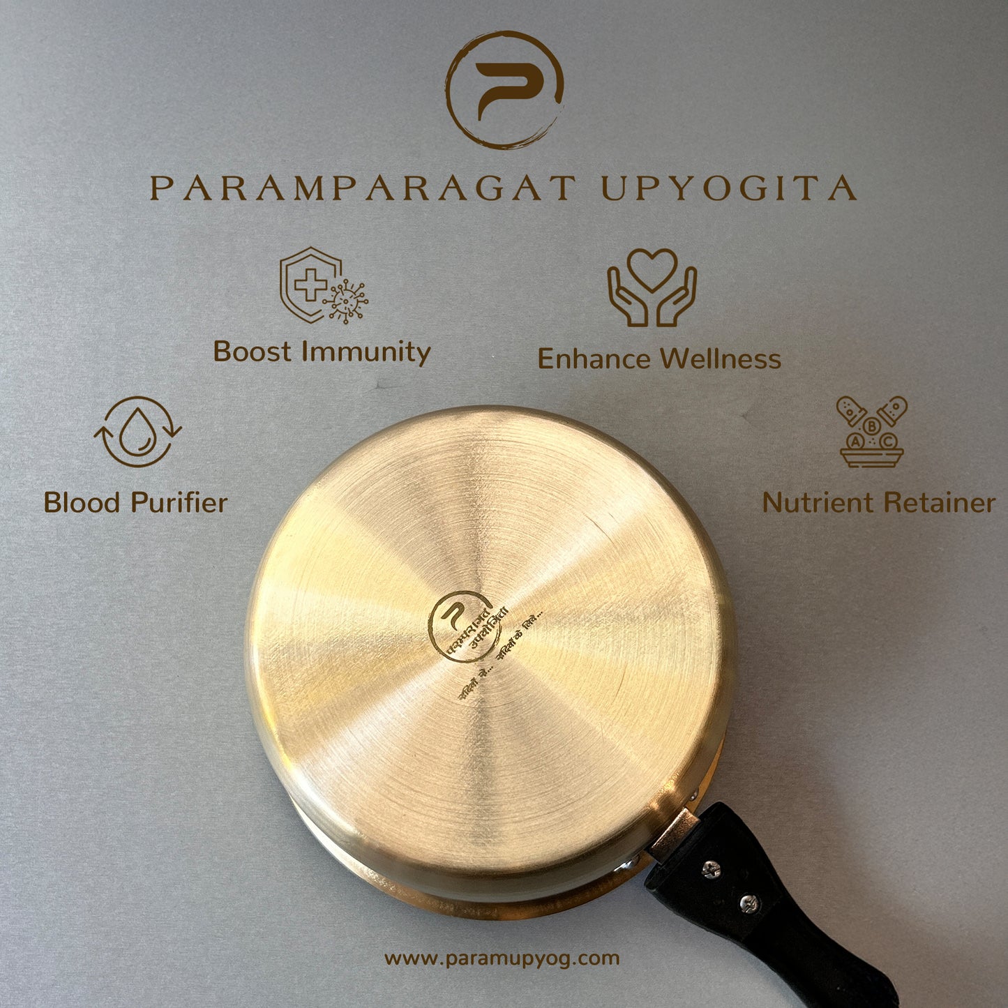 Paramparagat Upyogita Chaitanya Brass Saucepan 1.5 Liters