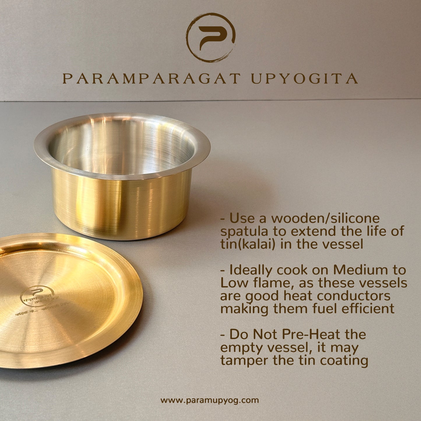 Paramparagat Upyogita Chaitanya Brass Tope (Bhagona) 5.5Ltr. With Lid