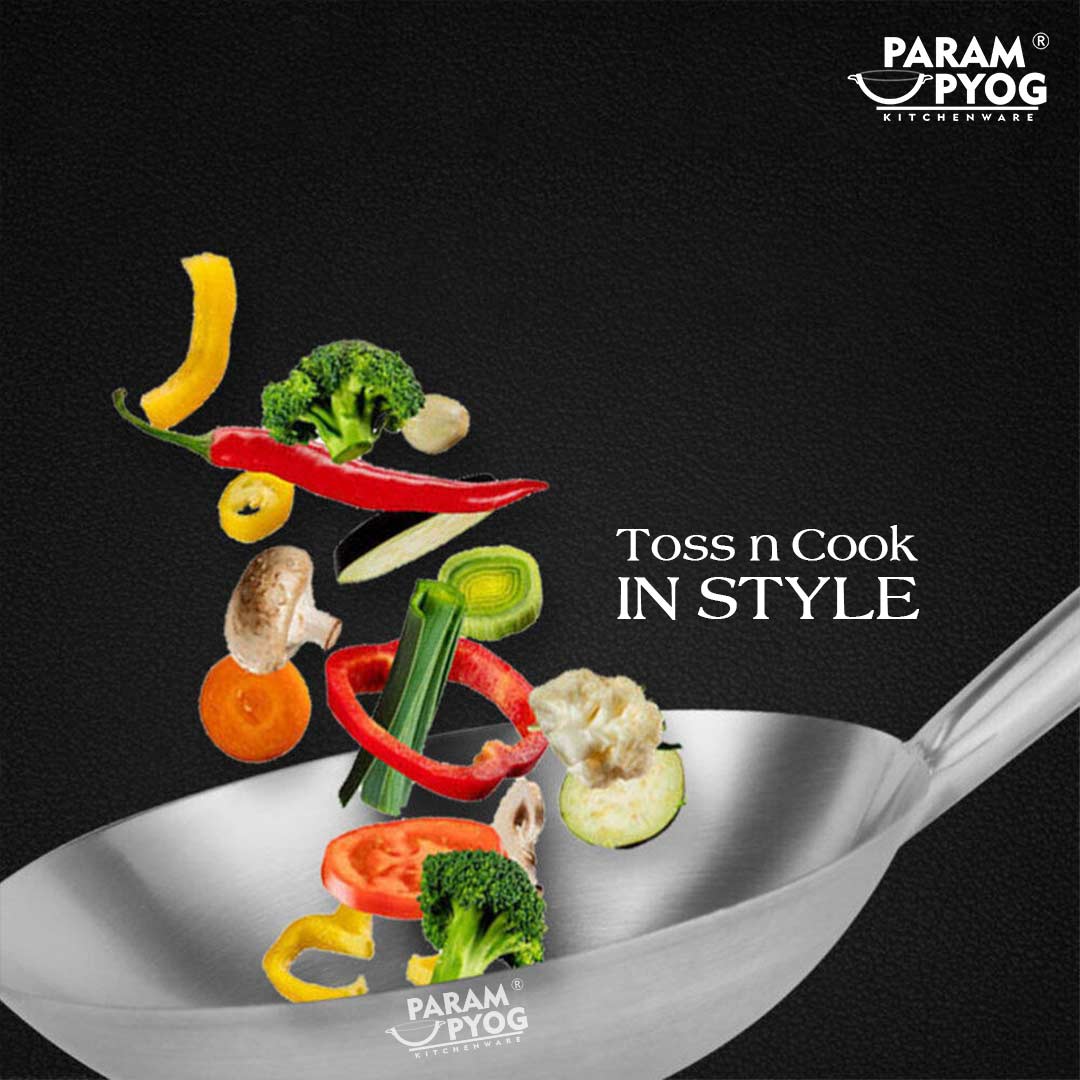 stainless steel chinese wok kadhai chowmein chowmien kadhai