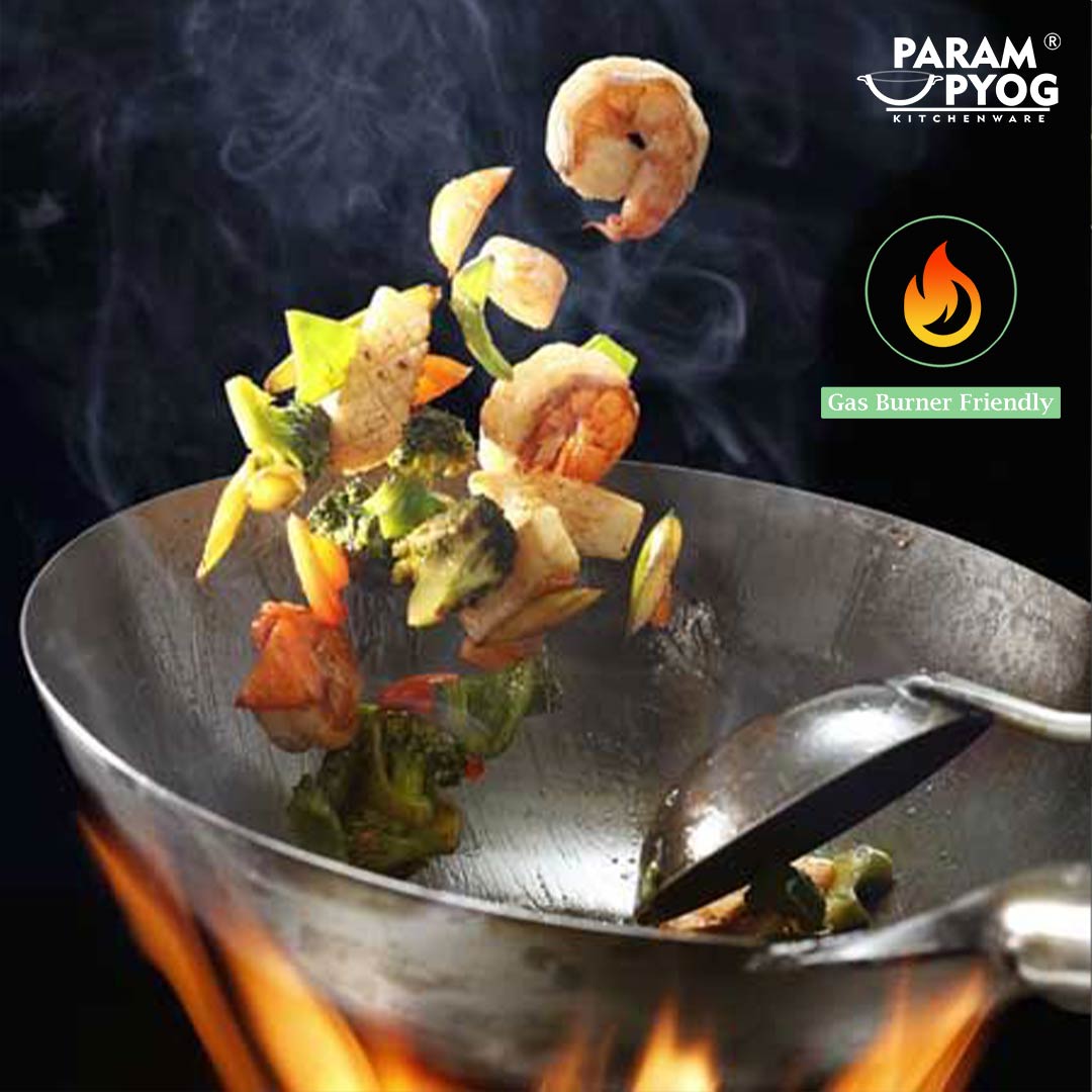 stainless steel chinese wok kadhai chowmein chowmien kadhai