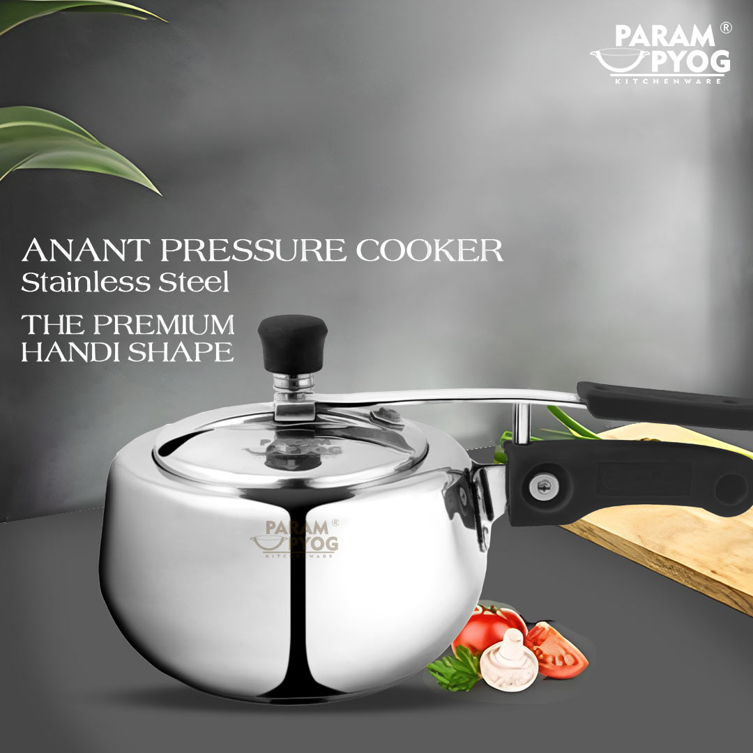 Param Upyog Anant Stainless Steel Induction Pressure Cooker (2 liter)