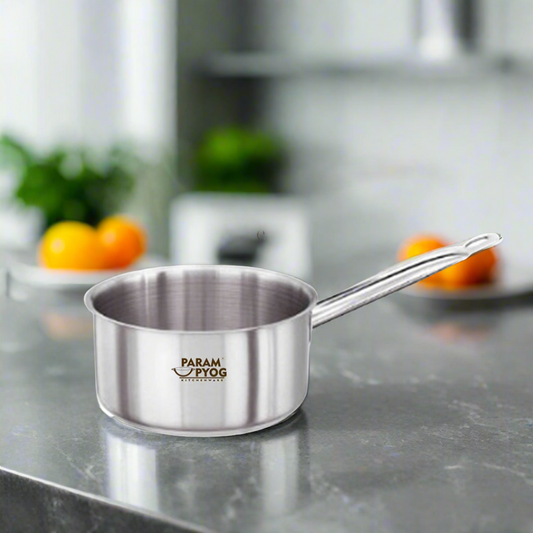 Param Upyog - 1.5 Liters Stainless Steel Induction Saucepan With Modern Handle