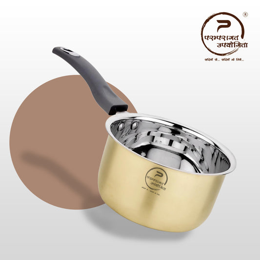Paramparagat Upyogita Chaitanya Saucepan 1.5 Ltr. + Frying Pan 1 Ltr.