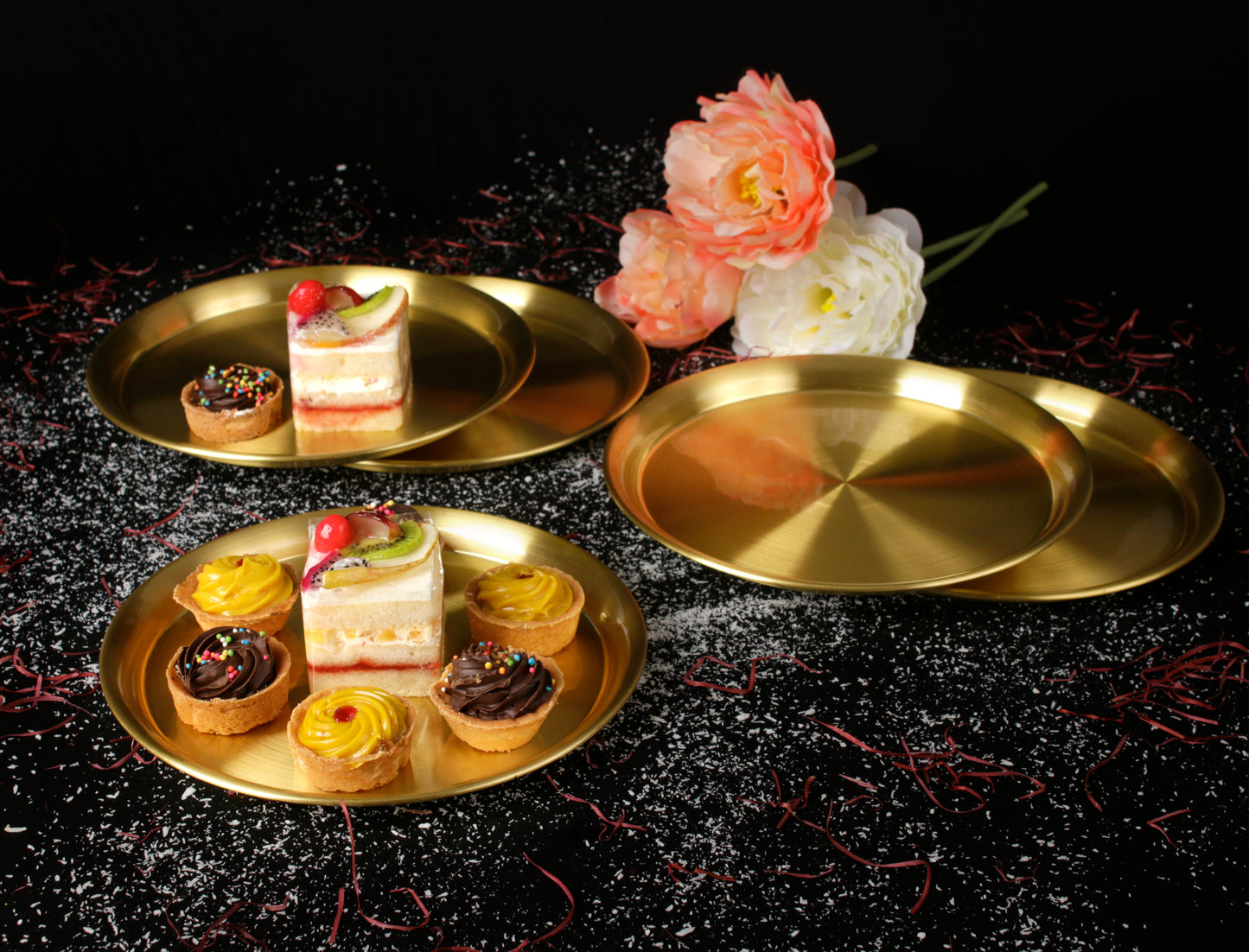 Paramparagat Upyogita Swarna Devyani 7" Brass Dessert Plates