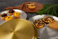 Paramparagat Upyogita Devam Devyani Brass 7" Dessert Plate Set with Tin Coating (Kalai)