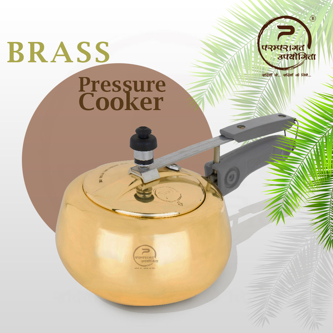 Paramparagat Upyogita Chaitanya Anant Brass Pressure Cooker 2 Liters