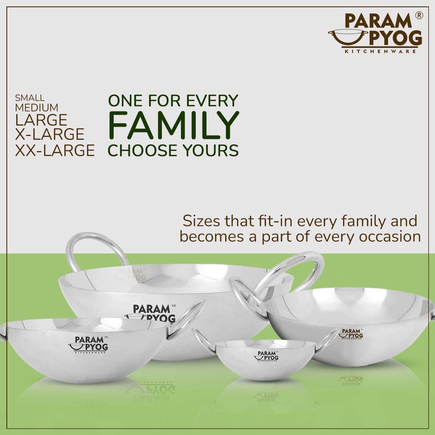 thick steel kadai big param upyog