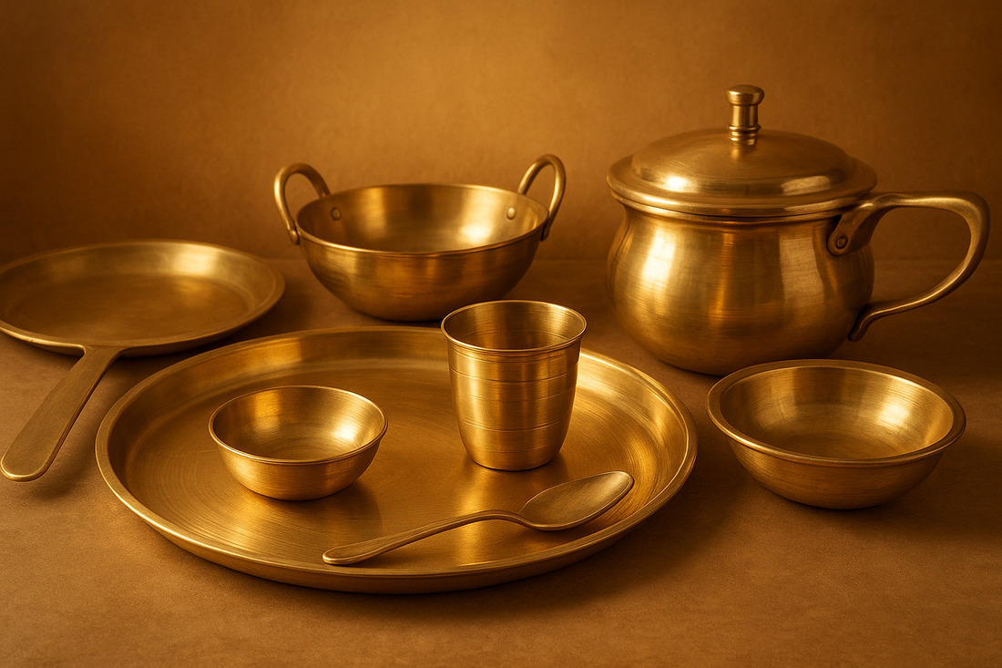 Why Eating in a Brass Plate Set is Good for Your Health and Heritage
