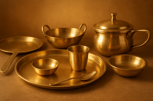 Why Eating in a Brass Plate Set is Good for Your Health and Heritage