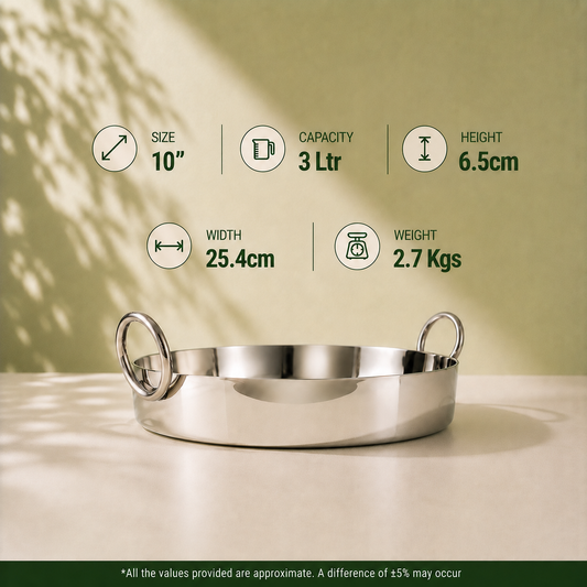 Param Upyog SS Jalebi/Ghewar Kadhai/Tai 10” (Medium)