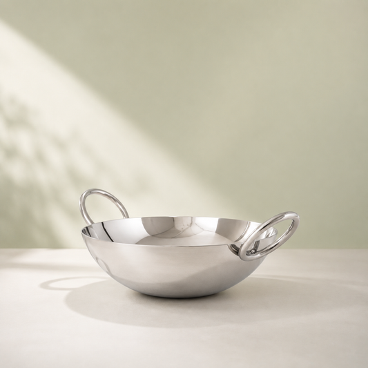 Param Upyog Stainless Steel Deep Kadhai 2.5 Litres - 11"
