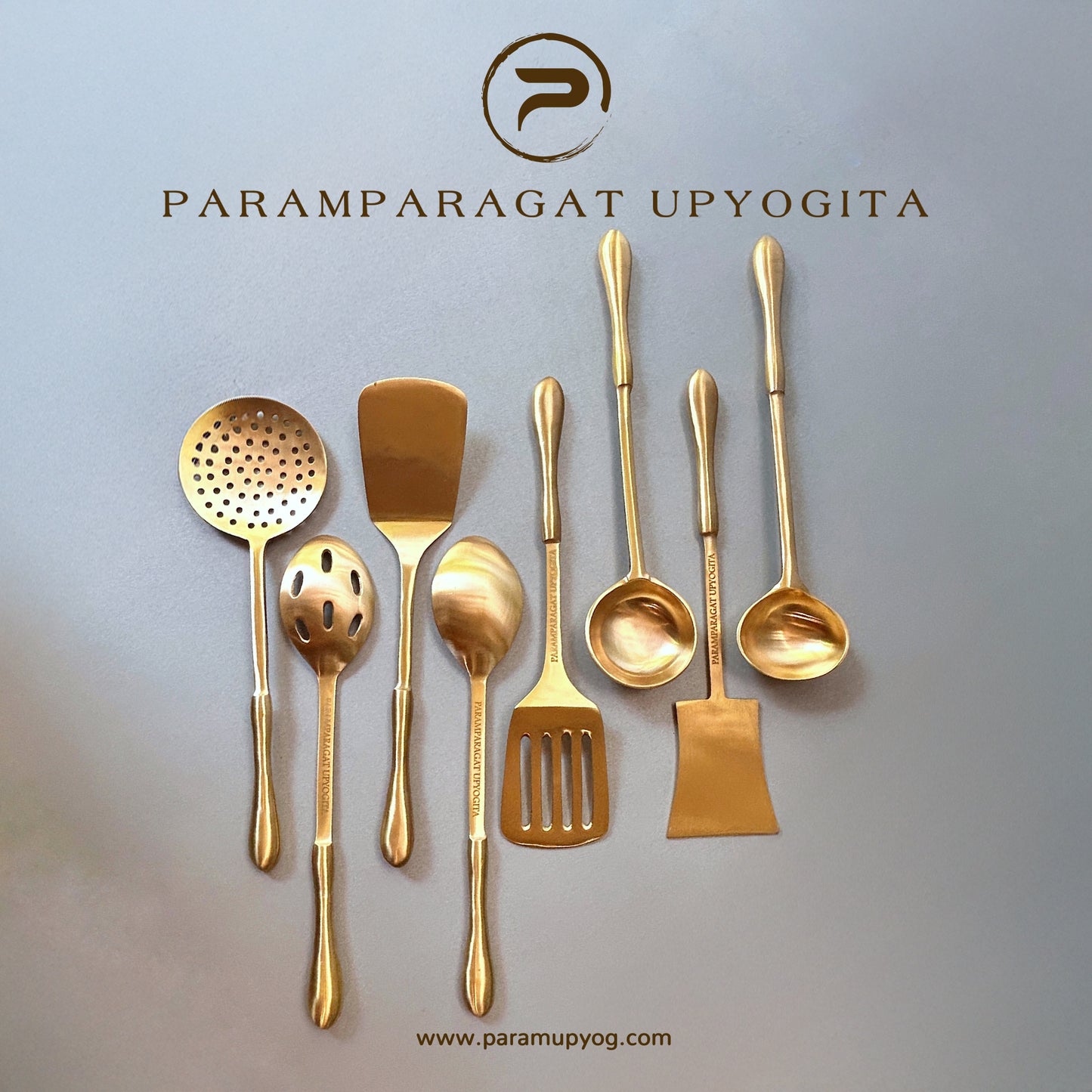 Paramparagat Upyogita Brass Flat Spatula / Turner