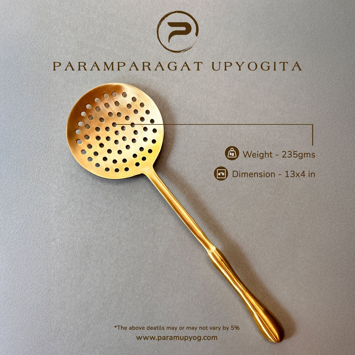 Paramparagat Upyogita Brass Kitchenmate Essential Ladles (Set of 4)