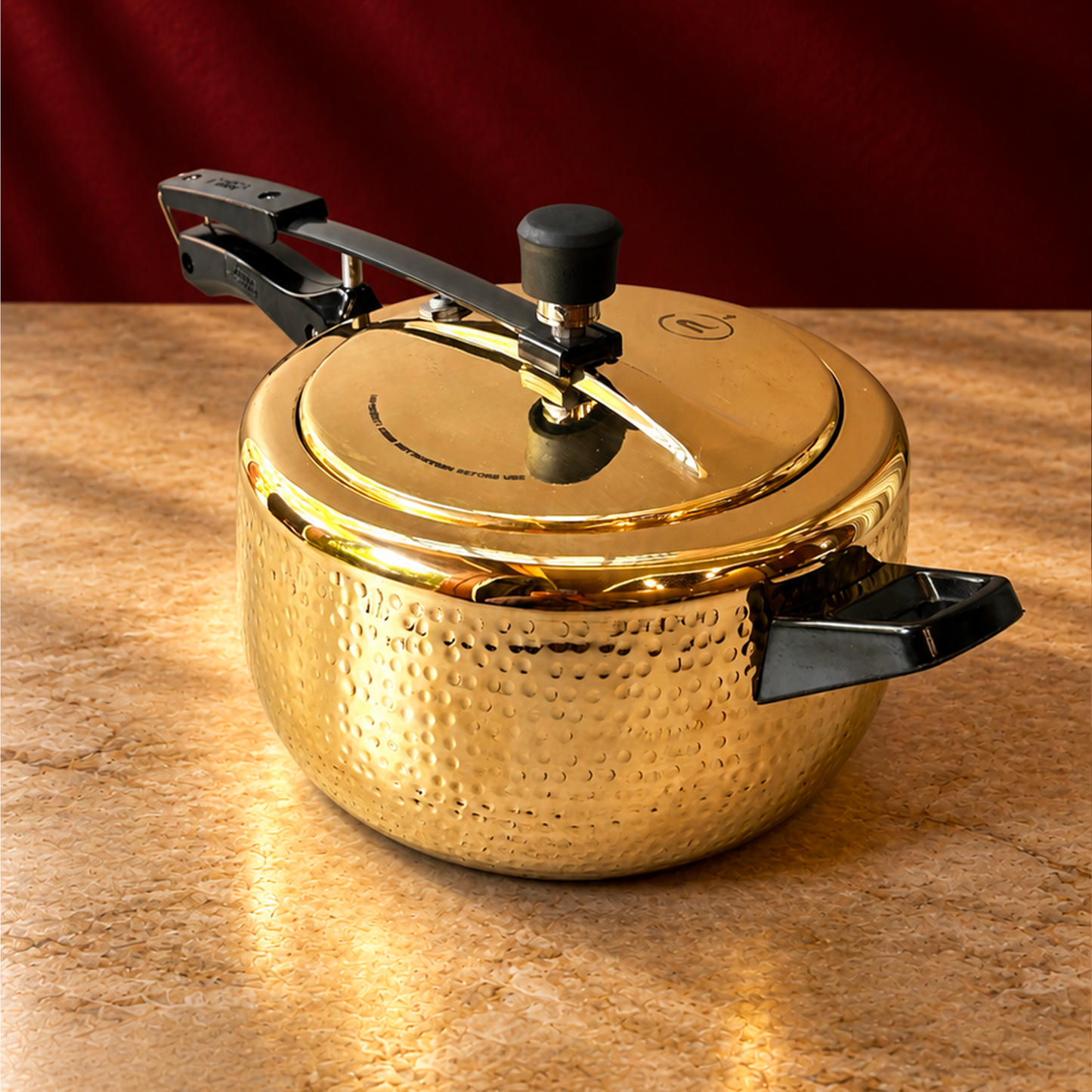 Paramparagat Upyogita Hammered Brass Cooker Handi – 5 Liters