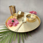 Paramparagat Upyogita Swarna Kalki Brass Thali Set (Plain) 11"