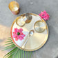 Paramparagat Upyogita Swarna Kalki Brass Thali Set (Plain) 11"