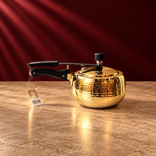 Paramparagat Upyogita Hammered Brass Cooker Handi – 3 Liters