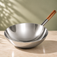 Param Upyog Stainless Steel Chinese Wok/Kadhai 14"