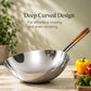 Param Upyog Stainless Steel Chinese Wok/Kadhai 12"