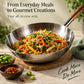 Param Upyog Stainless Steel Chinese Wok/Kadhai 12"