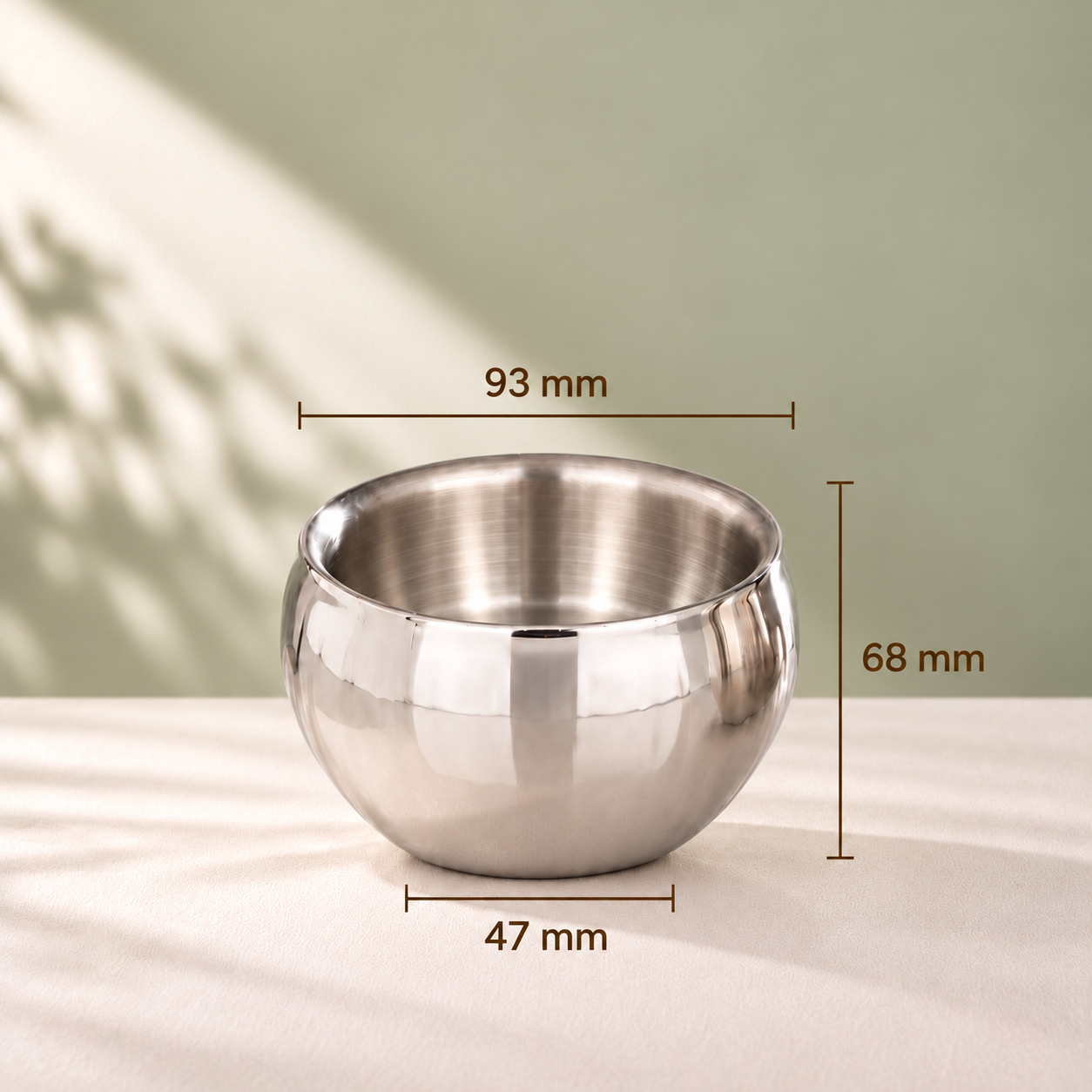 Param Upyog Stainless Steel Double Wall Dry Fruit Bowls – Set of 2