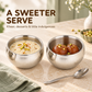 Param Upyog Stainless Steel Double Wall Dry Fruit Bowls – Set of 2