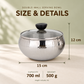 Param Upyog Stainless Steel Double Wall Serving Bowl with Glass Lid