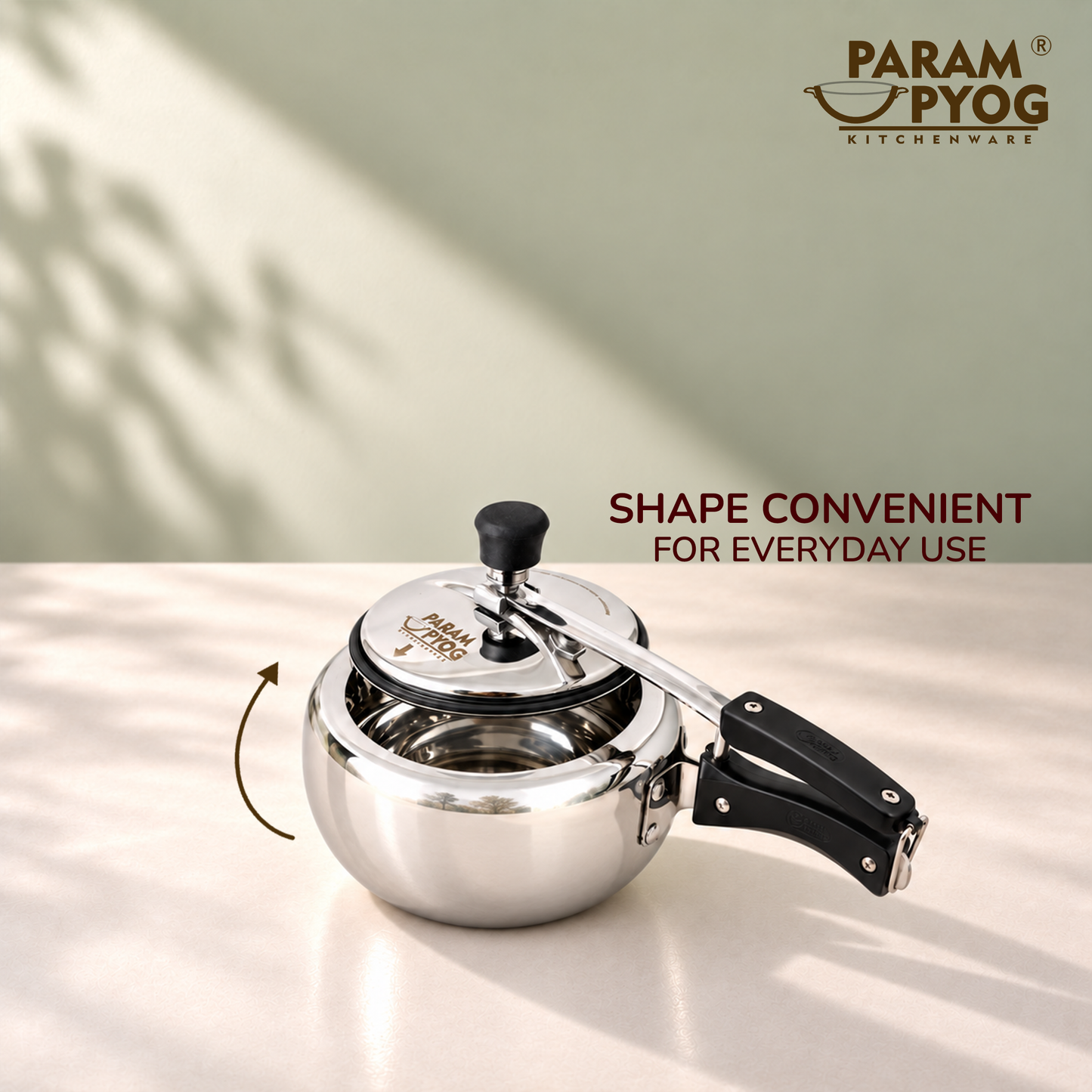 Param Upyog Anant Stainless Steel Induction Pressure Cooker (2 liter)