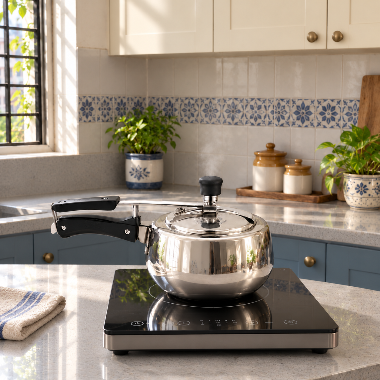 Param Upyog Anant Stainless Steel Induction Pressure Cooker (2 liter)