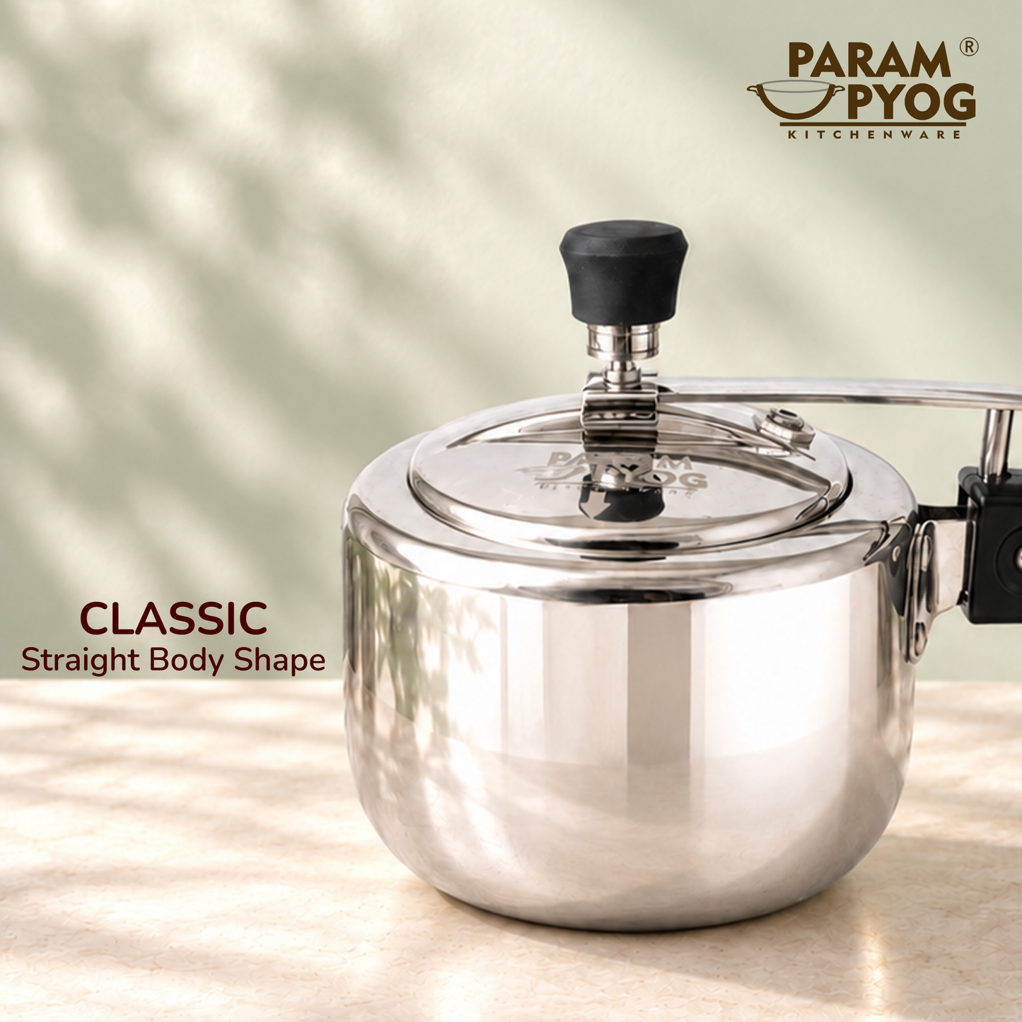 Param Upyog Classic Stainless Steel Induction Pressure Cooker (3 liter)