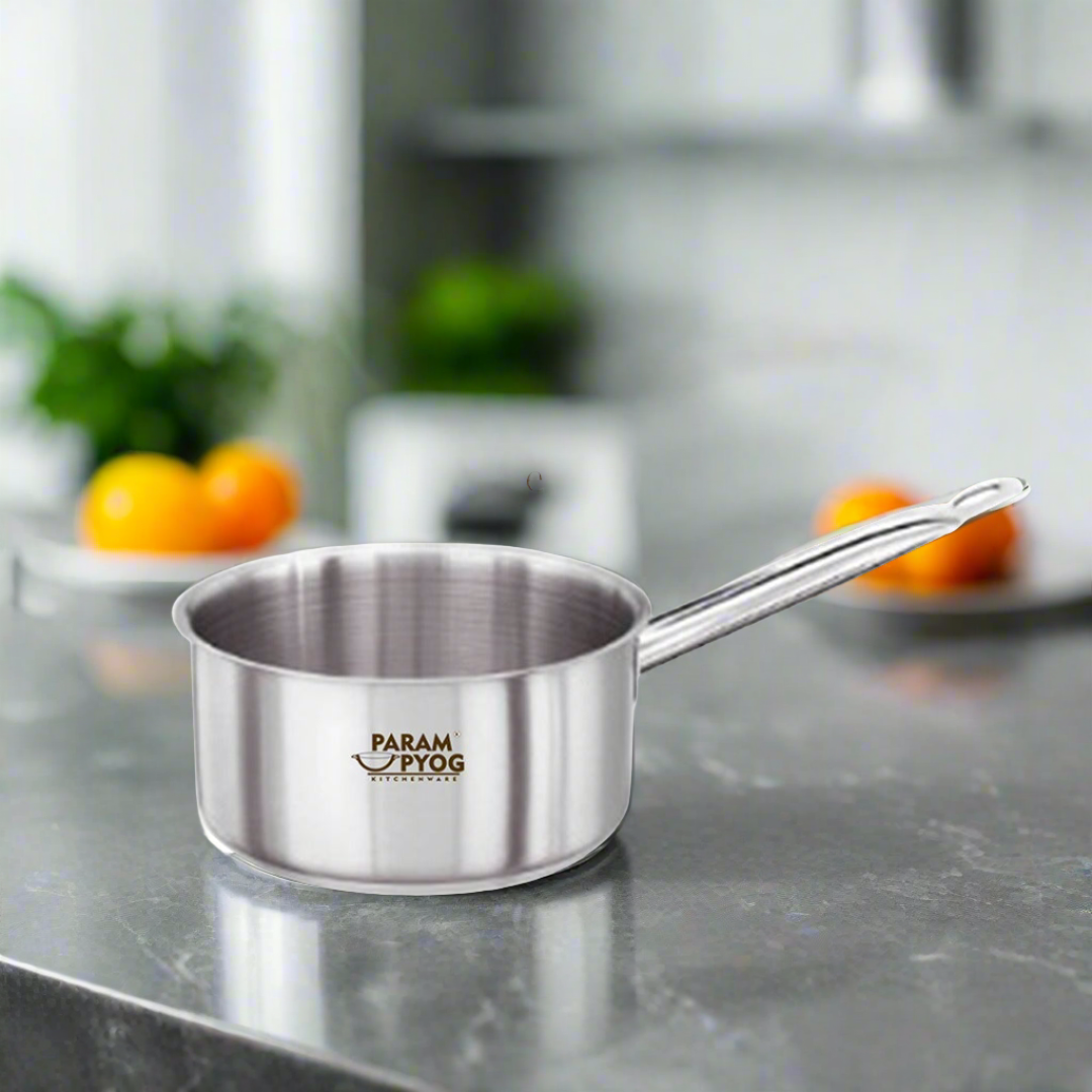 Param Upyog - 1.25 Liters Stainless Steel Induction Saucepan With Modern Handle