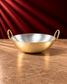 Paramparagat Upyogita Sparsh Hammered Brass Deep Kadhai with Kalai 3.5 Liters