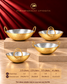 Paramparagat Upyogita Sparsh Hammered Brass Deep Kadhai 2.5mm thick with Kalai 1.5 Liters