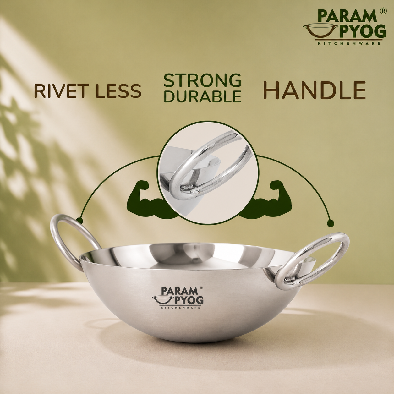 Param Upyog Stainless Steel Deep Kadhai - Mini Size