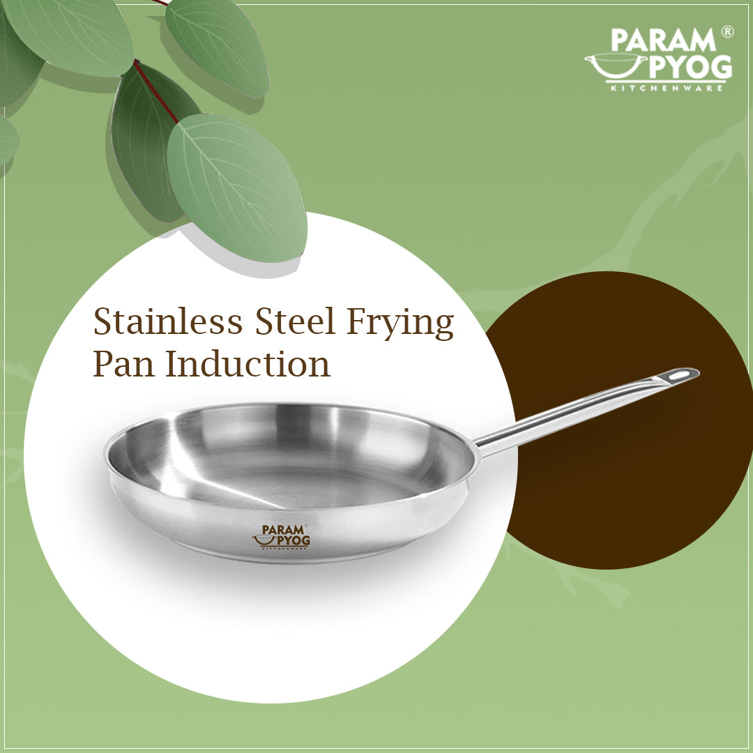 Param Upyog - 1 Liter SS Induction Frying Pan With Modern Handle