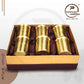 Paramparagat Upyogita Devam Maharani Brass Glass Gift Set with Tin Coating (Kalai)