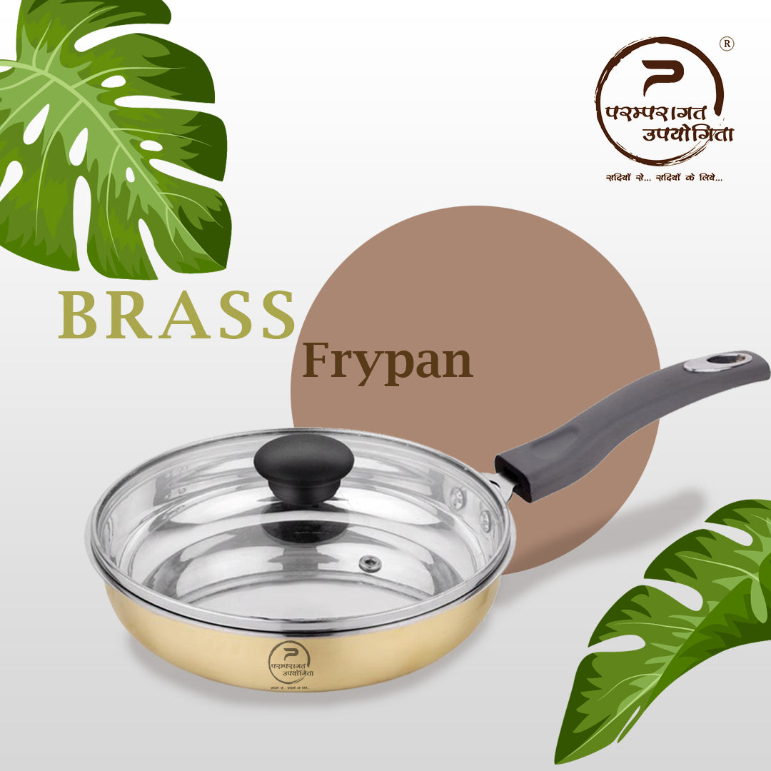 Paramparagat Upyogita Chaitanya Brass Frying Pan 1 Liters