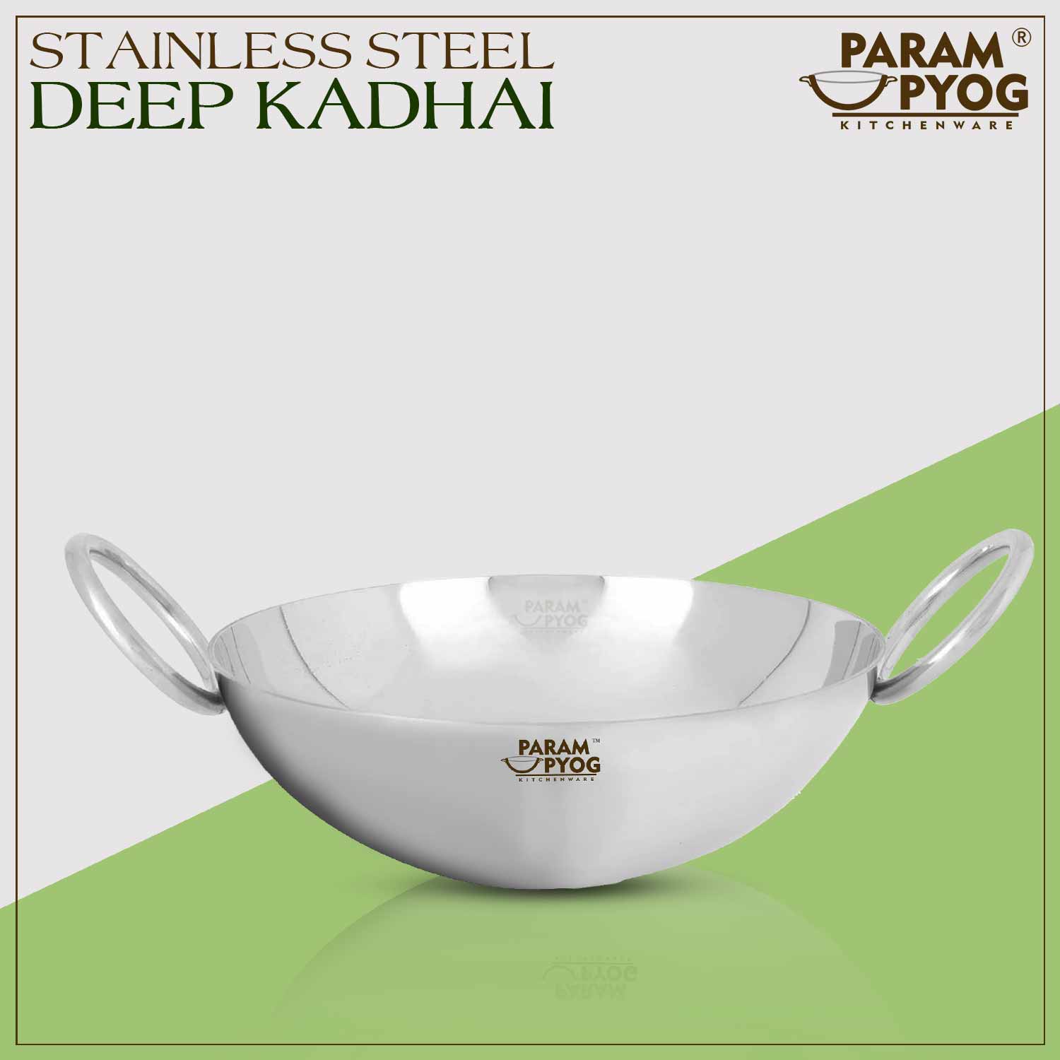 Stainless Steel Traditional Dome Kadai 6.5 Liters