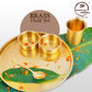 Paramparagat Upyogita Swarna Maharani 11" Pure Brass Single Thali Set