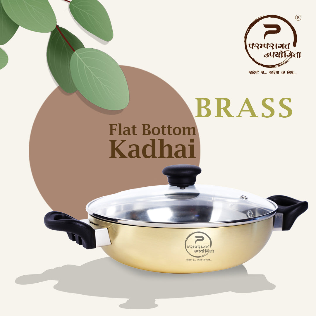 Brass Flat bottom kadhai